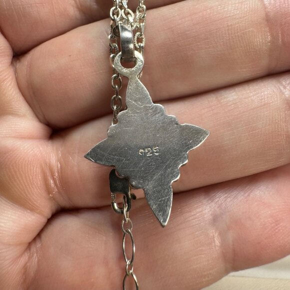 VTG Sterling Silver 925 Blue Howlite 18-20" Adjustable Length Chain - Picture 6 of 11